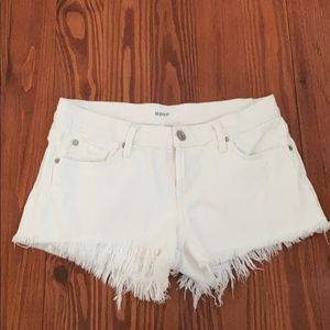 Womens Hudson Kenzie cut off shorts white 25